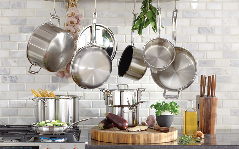 ideas for small kitchens pot rack