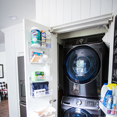 Small Laundry Room Makeover with Samsung Appliances