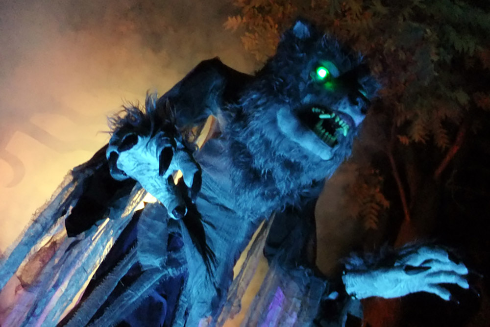 Spooky Halloween Werewolf Scene