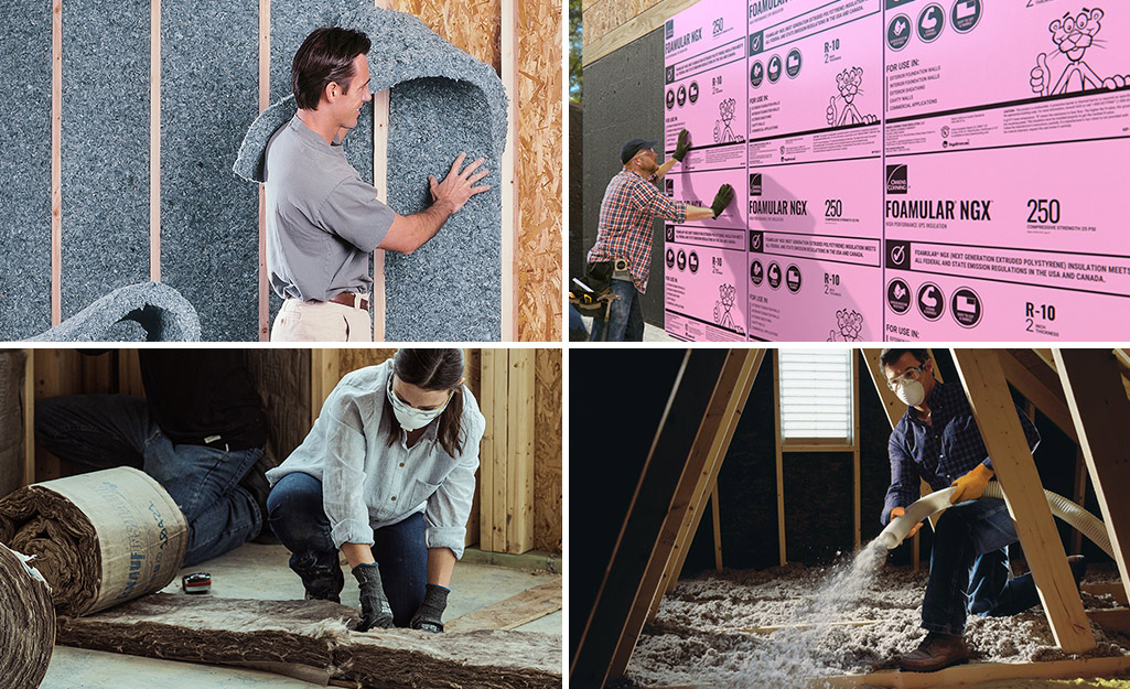 Different types of insulation.