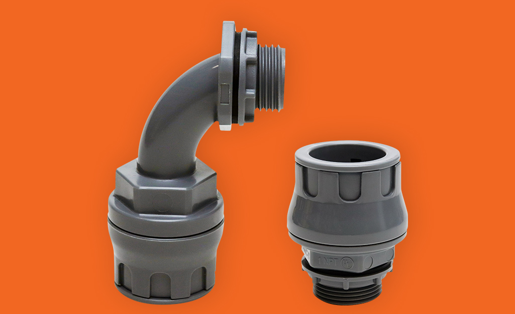 An adapter designed to join conduit.