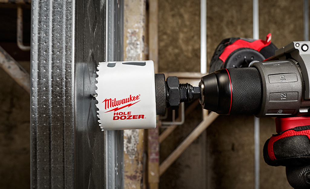 A hole saw. A hole saw.