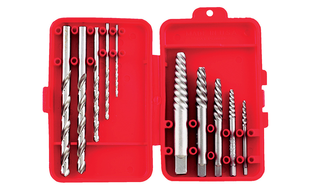 Drill bits displayed in an open case. Drill bits displayed in an open case.