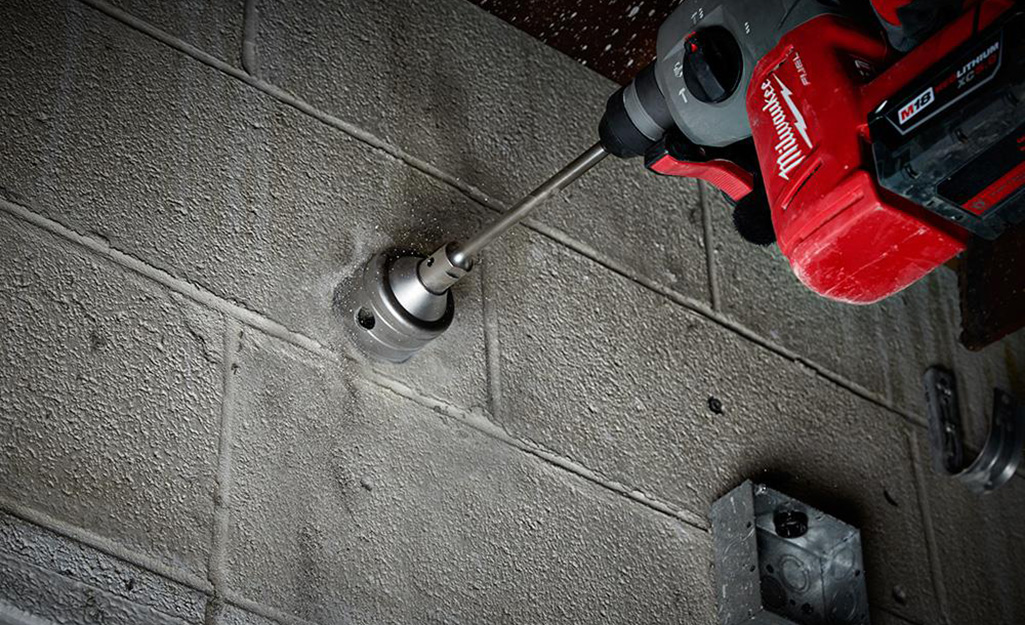 A coring drill bit. A coring drill bit.