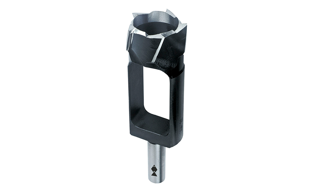 A plug cutter drill bit. A plug cutter drill bit.