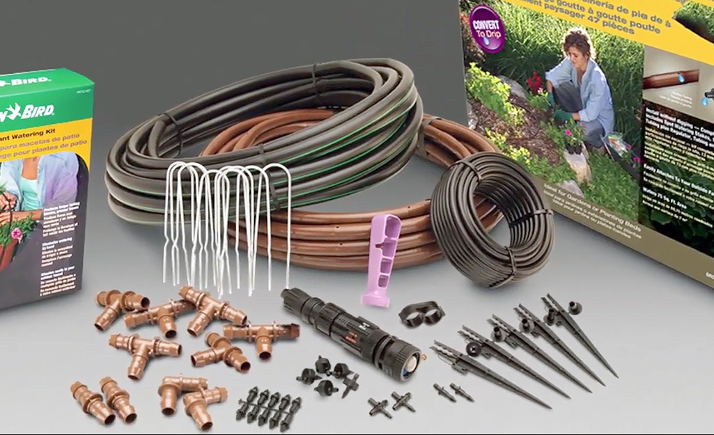Drip irrigation kit components