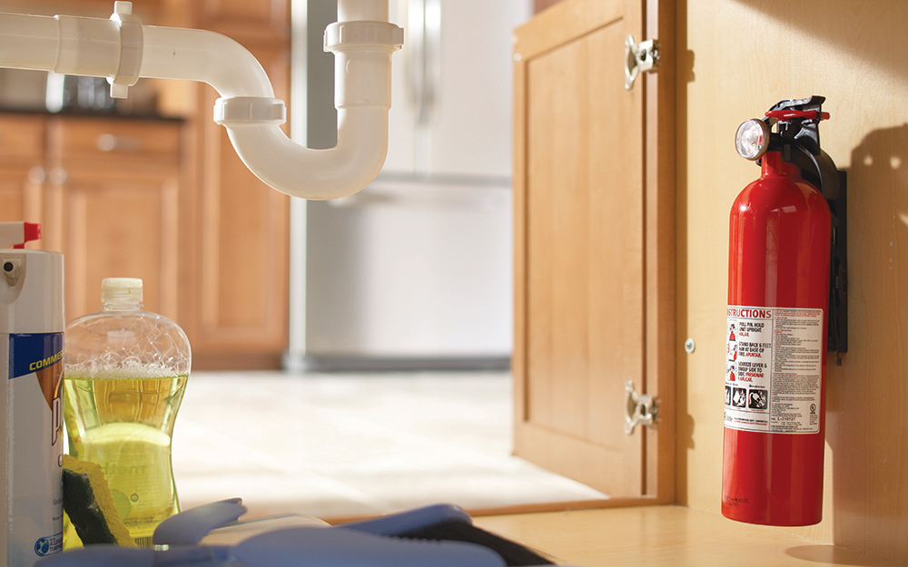 Home fire clearance extinguisher