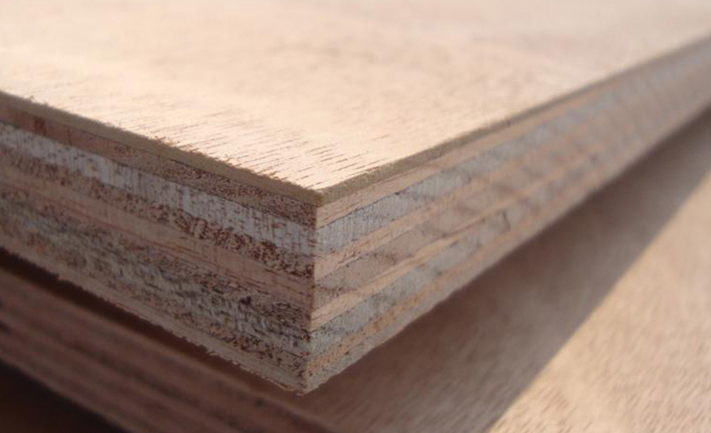 This is an up-close image of plywood layers.