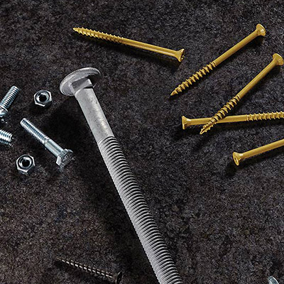 A collection of different types of screws.