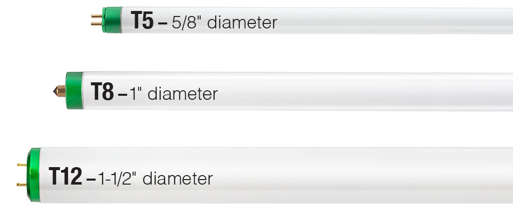 difference between t8 and t12 fluorescent light bulbs