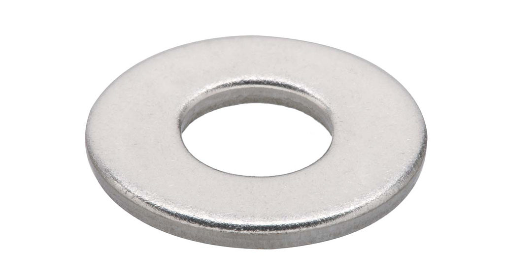 A plain flat washer on a white background.