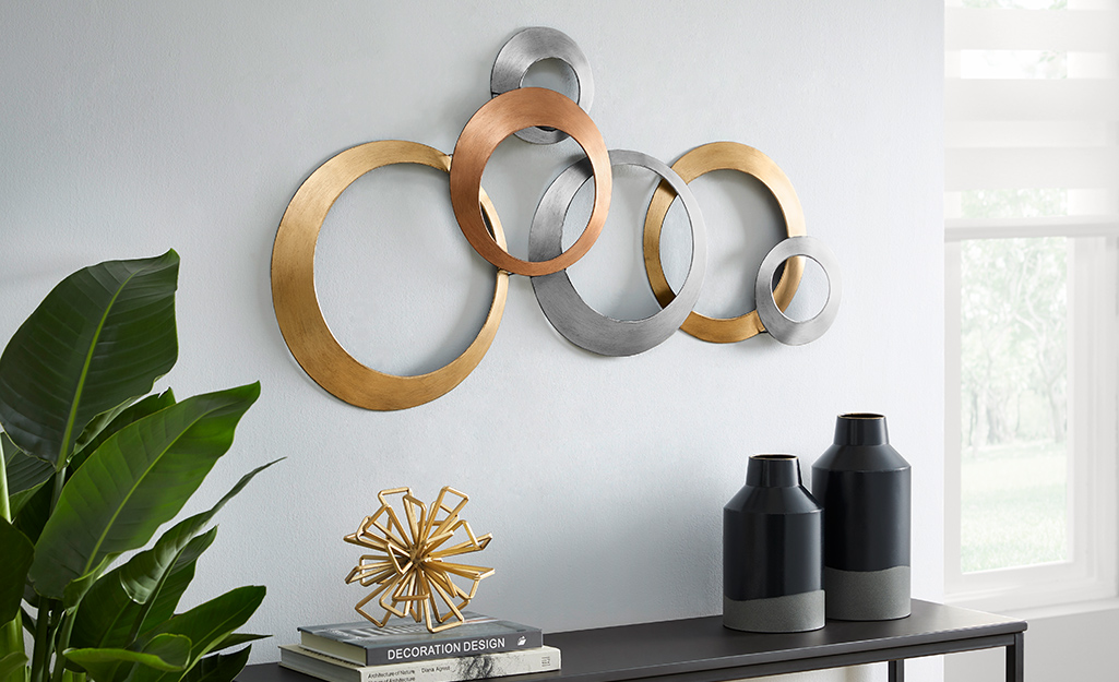 Dimensional wall sculptures used as wall art.