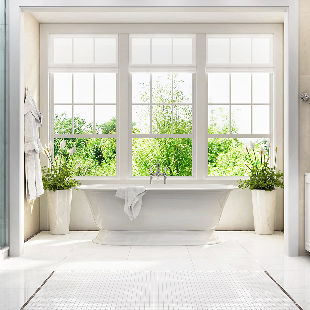 how to decorate a plain white bathroom