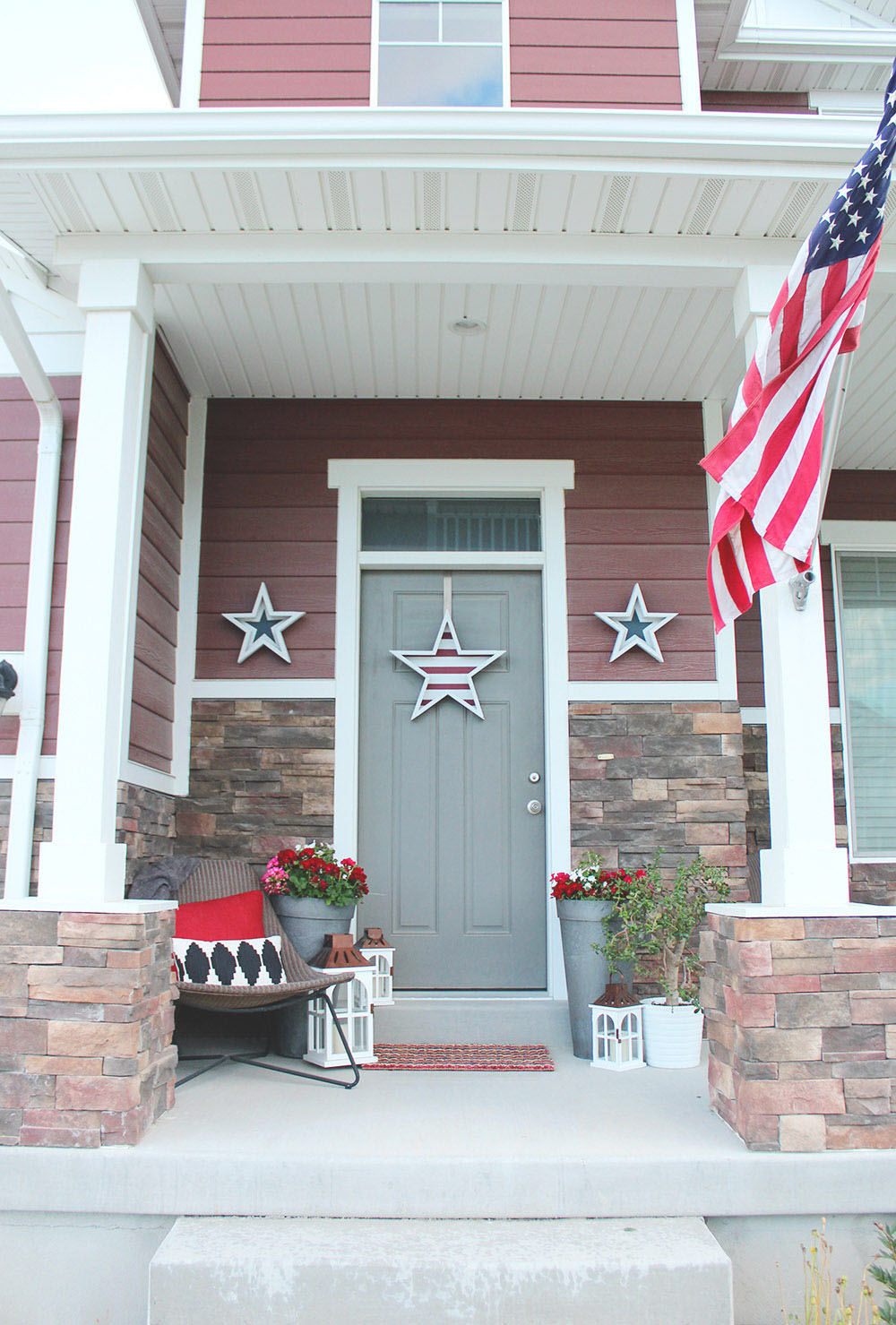 Wooden Star Decoration for the Fourth of July