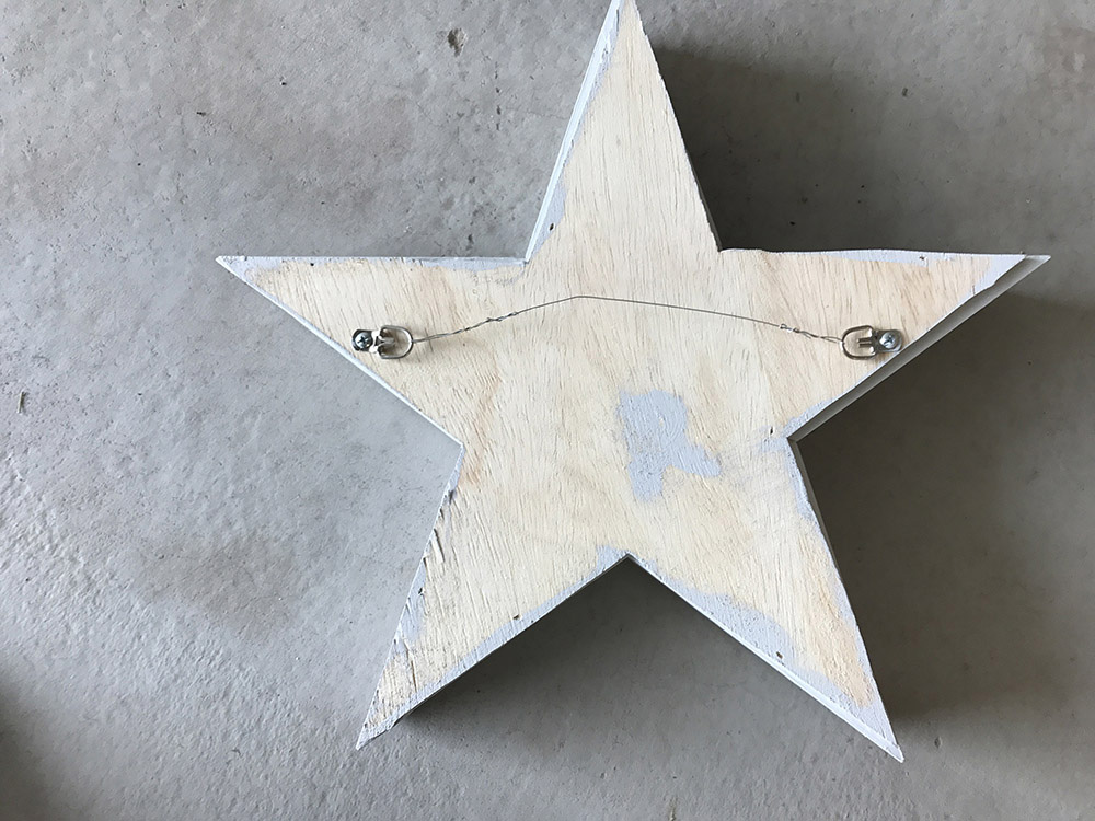 Wooden Star Decoration for the Fourth of July