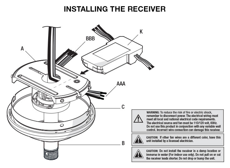 Replacement Hampton Bay Ceiling Fan Parts Diagram