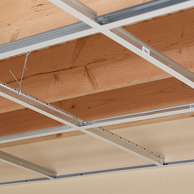 concealed ceiling grids used in basements
