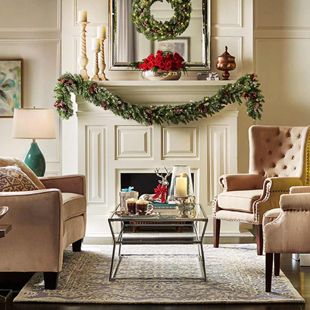 Living Rooms By Room At The Home Depot Classic Farmhouse Pattern Happy Living Room