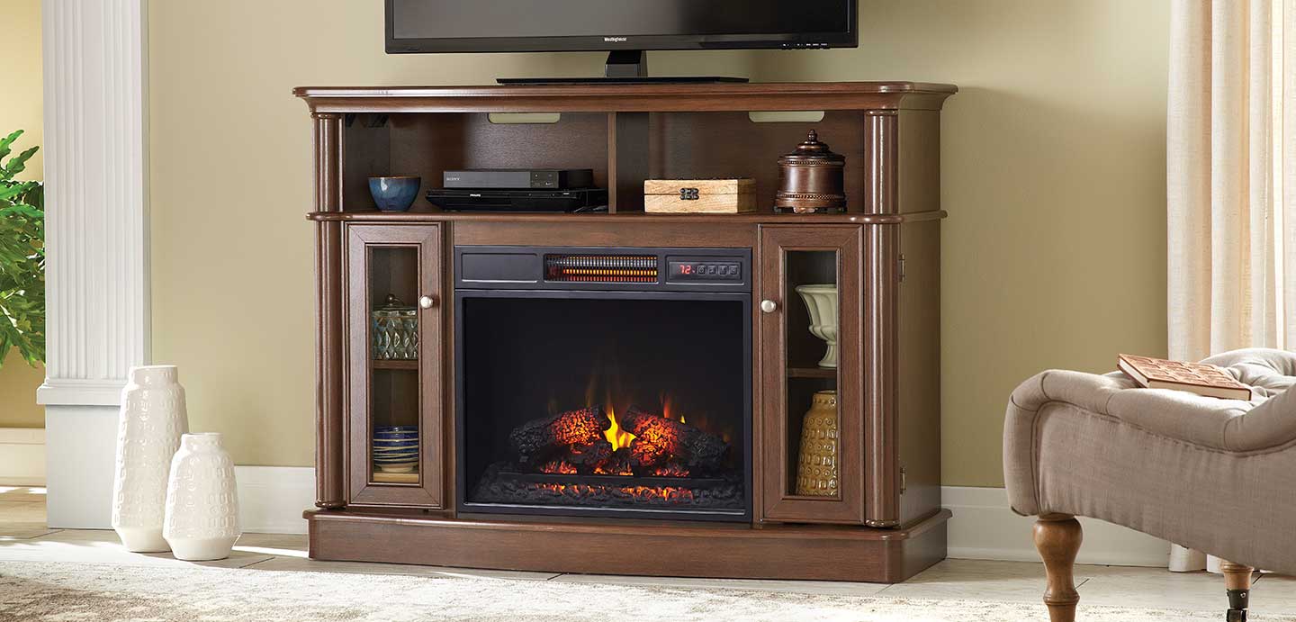 Fireplace Entertainment Center - The Home Depot Add a charming touch to your living space this season with traditional or electric fireplace entertainment center designs from The Home Depot.