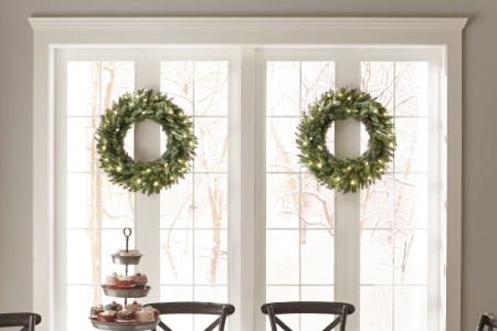 Christmas Greenery The Home Depot Christmas Wreath Sizes Under 30 Inches