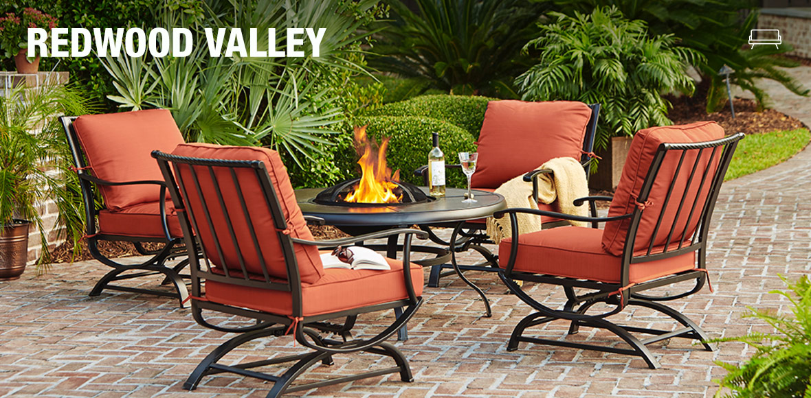 Redwood Valley Collection Outdoors The Home Depot