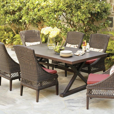 wicker patio furniture sets - the home depot