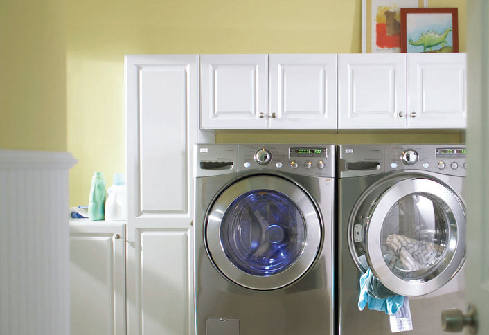 Paint the walls - Freshen Laundry Room Makeover Paint the walls - Freshen Laundry Room Makeover