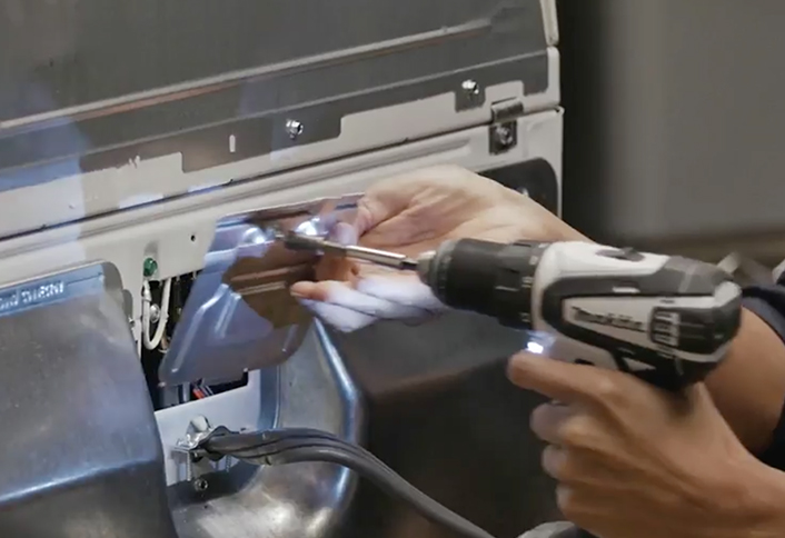 Open access panel - Change Dryer Cord Open access panel - Change Dryer Cord