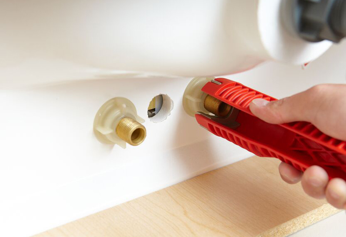 Hand-tighten the basin nuts - Center-Set Faucet Hand-tighten the basin nuts - Center-Set Faucet