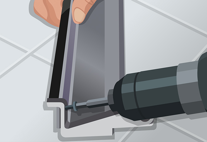 Attach pivot bracket - Pivot Shower Door Attach pivot bracket - Pivot Shower Door