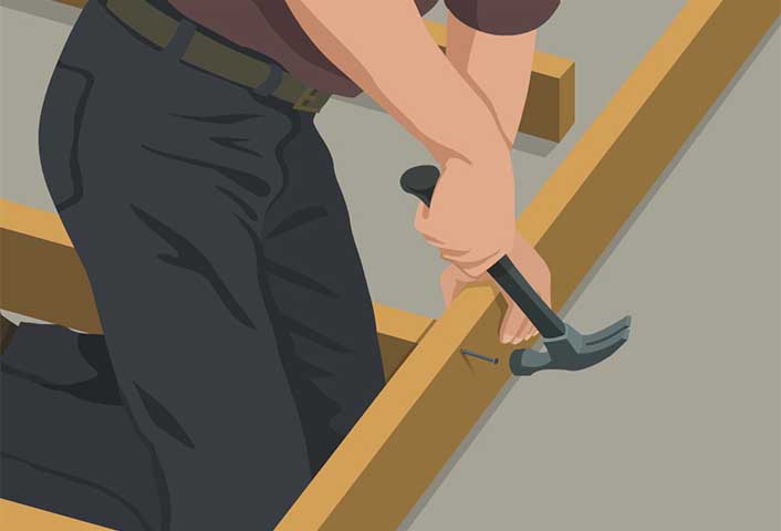 Nail studs place one time - Framing a New Wall Nail studs place one time - Framing a New Wall