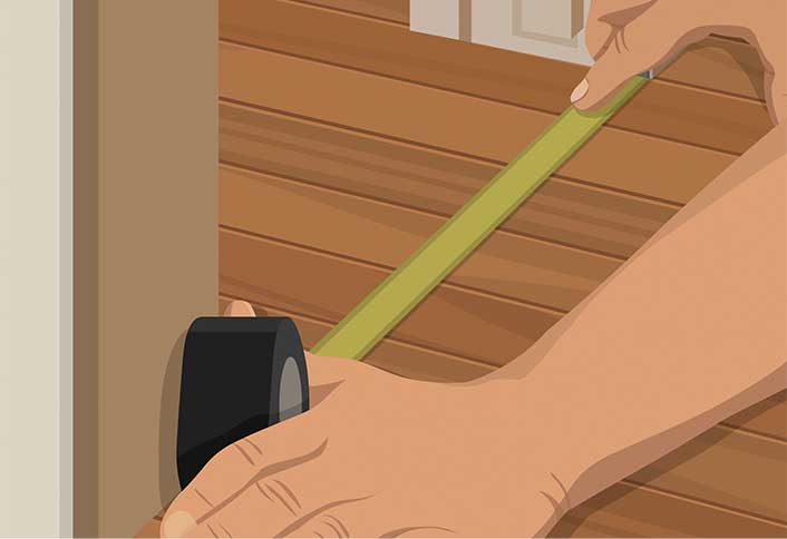 Measure opening new threshold - Replacing Interior Exterior Threshold Measure opening new threshold - Replacing Interior Exterior Threshold