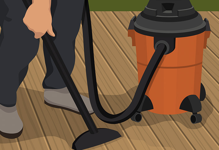 Thoroughly vacuum deck - Pressure-Treated Deck Thoroughly vacuum deck - Pressure-Treated Deck