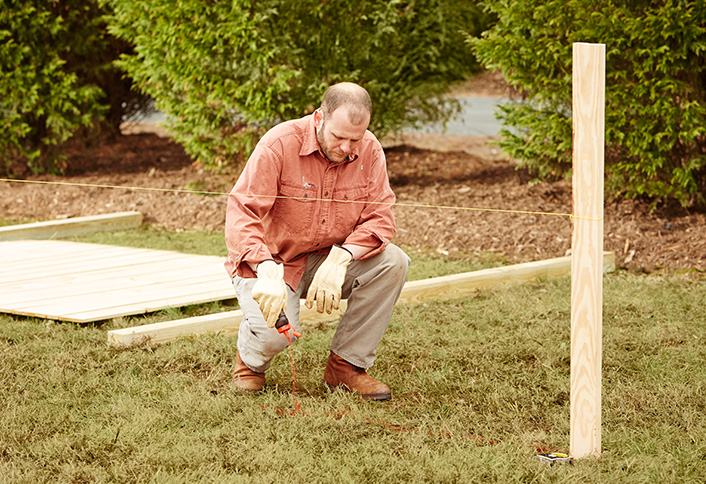 Lay out fence posts - How Build a Fence Lay out fence posts - How Build a Fence