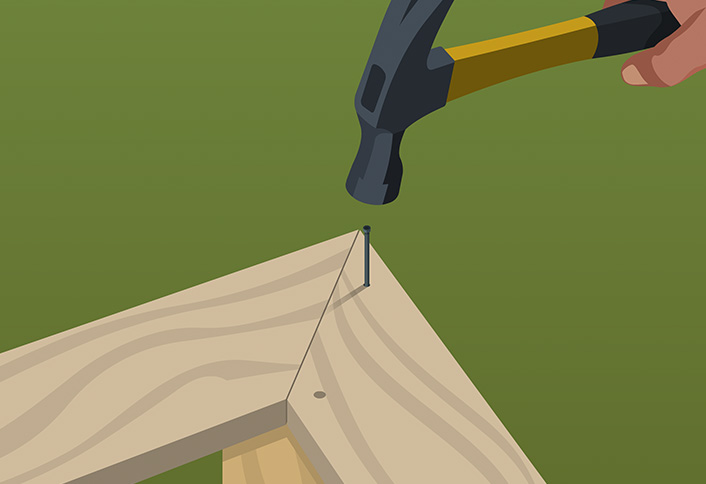 Attaching rails sides posts - Installing Wood Fence Rails Attaching rails sides posts - Installing Wood Fence Rails
