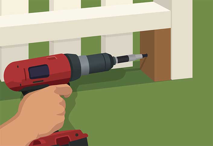 Bracing wood rails - Repairing Maintaining Fences and Gates Bracing wood rails - Repairing Maintaining Fences and Gates