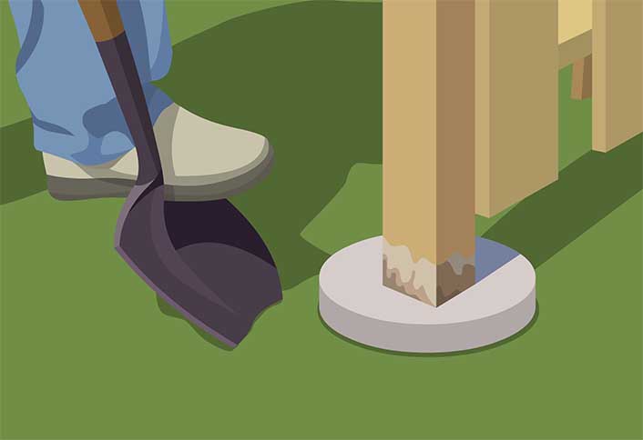 Repairing buried rot - Repairing Maintaining Fences and Gates Repairing buried rot - Repairing Maintaining Fences and Gates