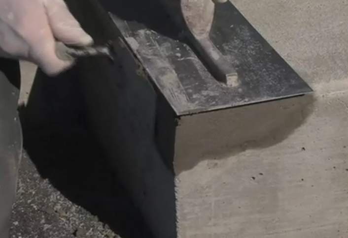 Tape together wood form - Repairing Concrete Steps Tape together wood form - Repairing Concrete Steps