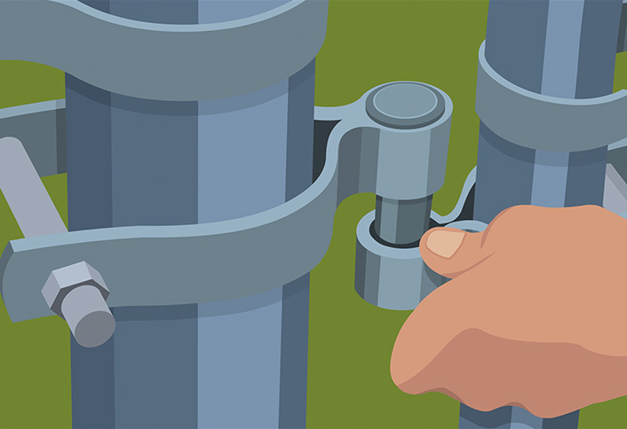 Hang the hinges - Hanging Chain-Link Gate Hang the hinges - Hanging Chain-Link Gate