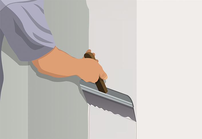 Let first coat dry apply second coat - Finishing Outside Corners Let first coat dry apply second coat - Finishing Outside Corners