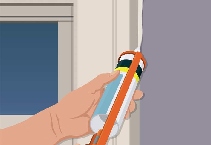 Apply paintable caulk - Weatherproofing Windows Apply paintable caulk - Weatherproofing Windows