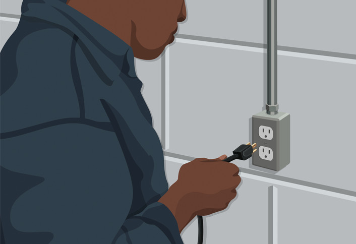 Turn on electricity - Replacing a Sump Pump Turn on electricity - Replacing a Sump Pump