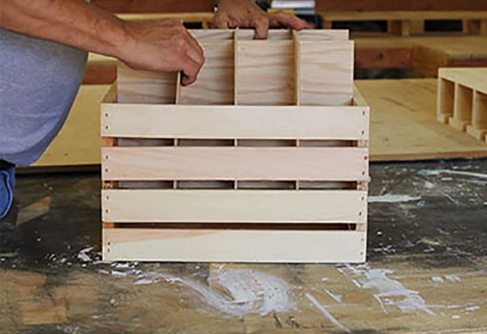 Place the inserts inside the crate- Build Beverage Crate Place the inserts inside the crate- Build Beverage Crate