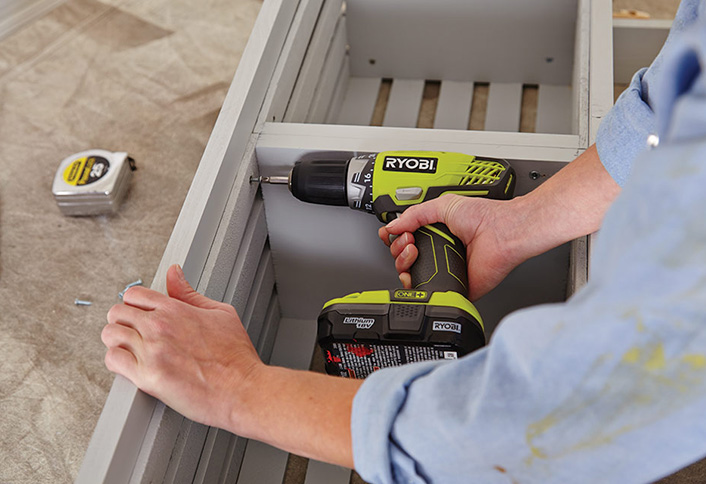 Add top board - Build Wooden Crate Storage Bench Add top board - Build Wooden Crate Storage Bench