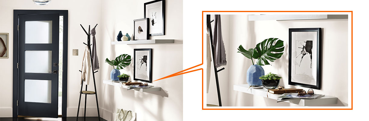 Using shelf space in entryway is a great way to combine decor with practicality. Using shelf space in entryway is a great way to combine decor with practicality.