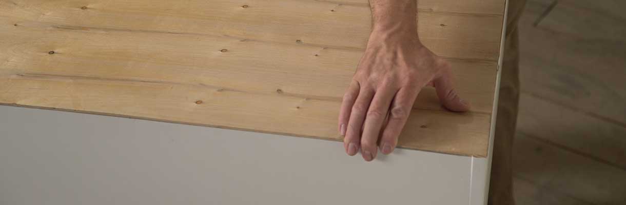 Apply finish and attach back panel Apply finish and attach back panel