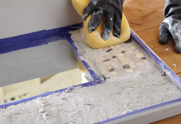 SMOOTH EDGES - How Make Mosaic Tile Mirror SMOOTH EDGES - How Make Mosaic Tile Mirror