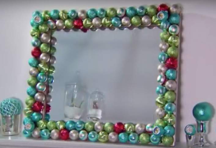 Let glue dry completely - Make Ornament Mirror Let glue dry completely - Make Ornament Mirror