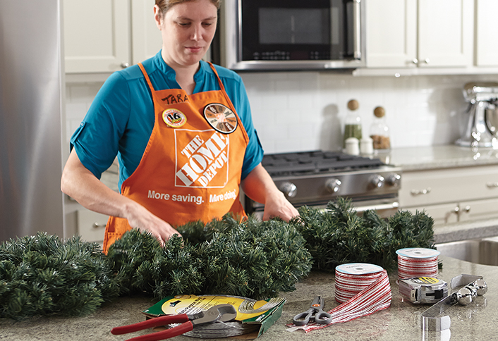 Prepare wreaths - Triple Wreath Door Hanger Prepare wreaths - Triple Wreath Door Hanger