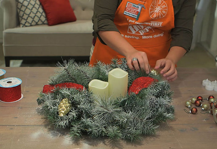 Add more light - Make Christmas Centerpiece Add more light - Make Christmas Centerpiece